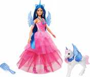 Barbie Sapphire Skrzydlaty Jednorożec Lalka Hrr16