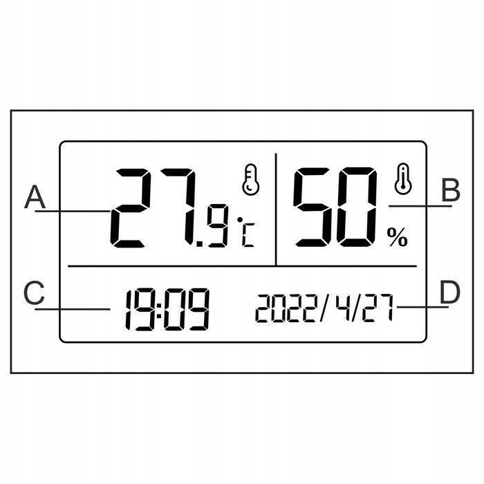 Termohigrometr higrometr termometr wilgotność temp