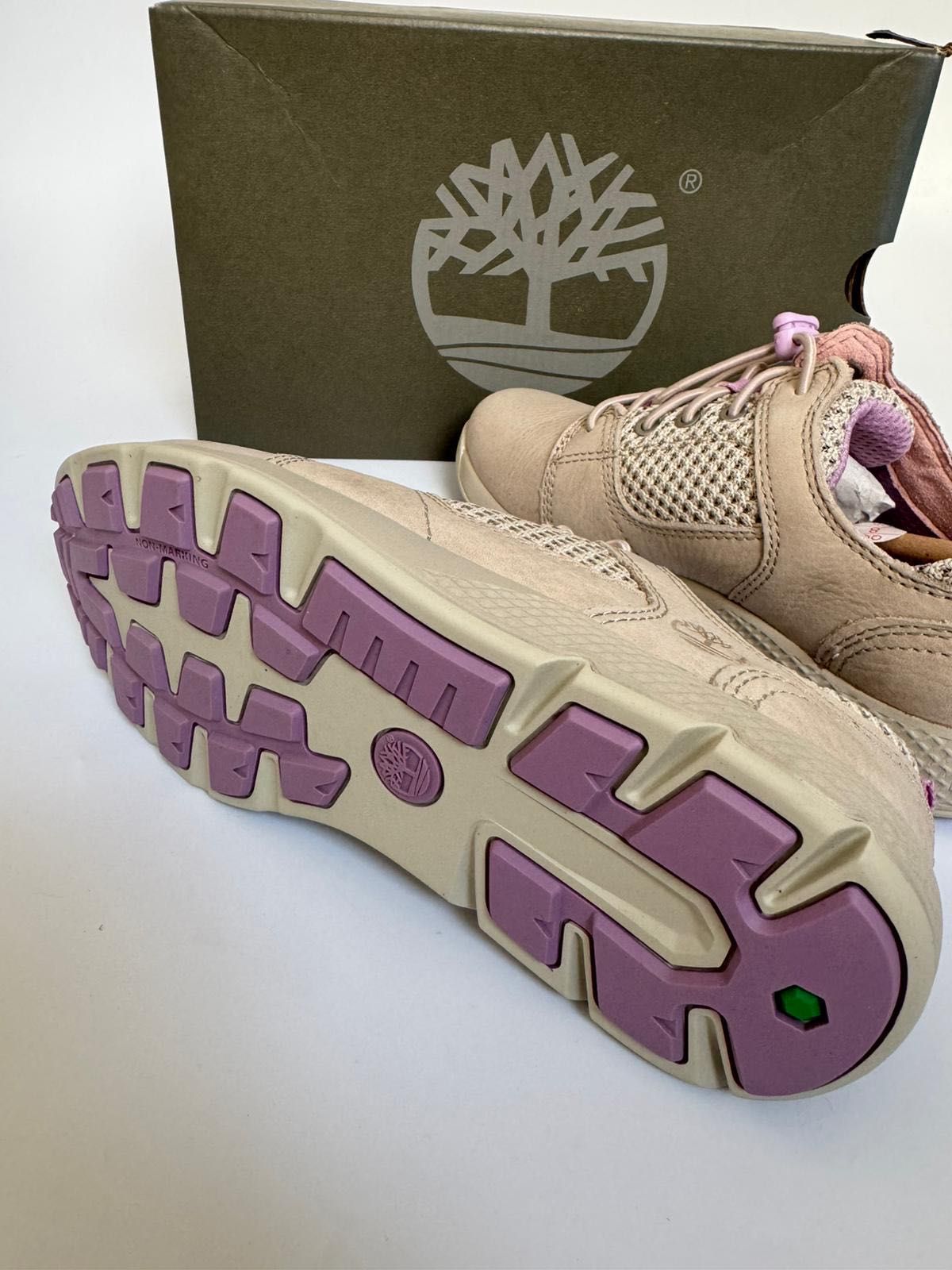 Nowe sneakersy dziecięce TIMBERLAND Flyroam L/f Oxford beżowe 33