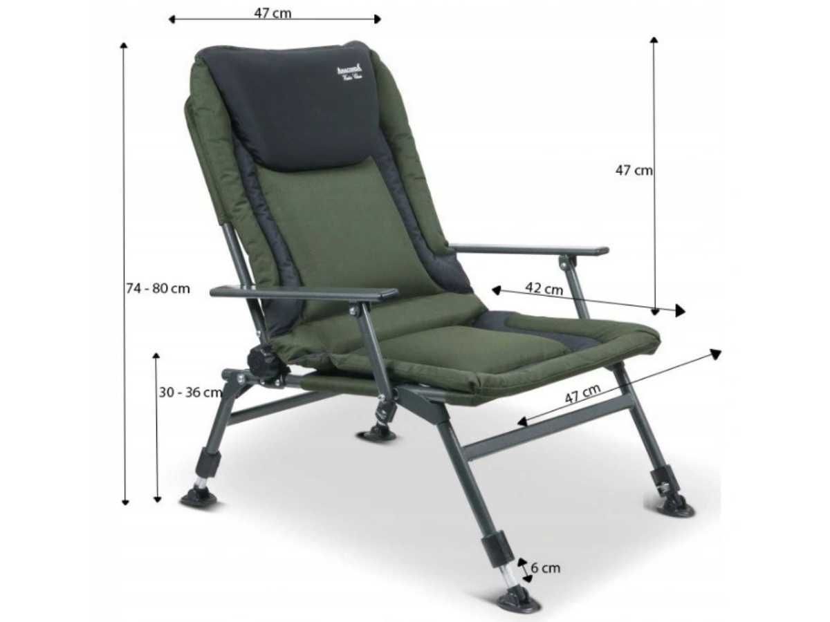 Fotel Karpiowy ANACONDA Visitor Chair Krzesło Wędkarskie Ryby Wygodny