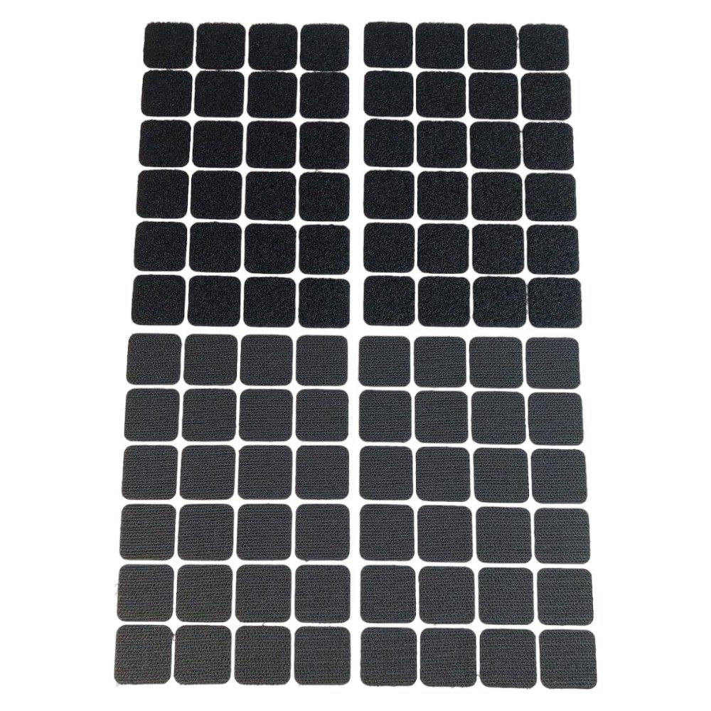 rzep samoprzylepny 25 x 25 mm czarny 48 szt