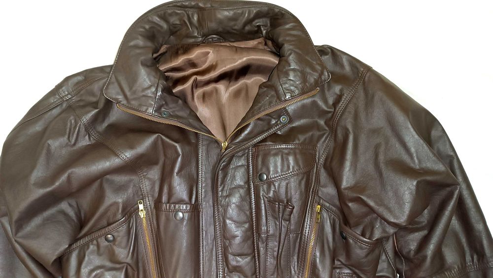 Куртка Classic Man Польша бомбер пилот натуральная кожа 54 размер
