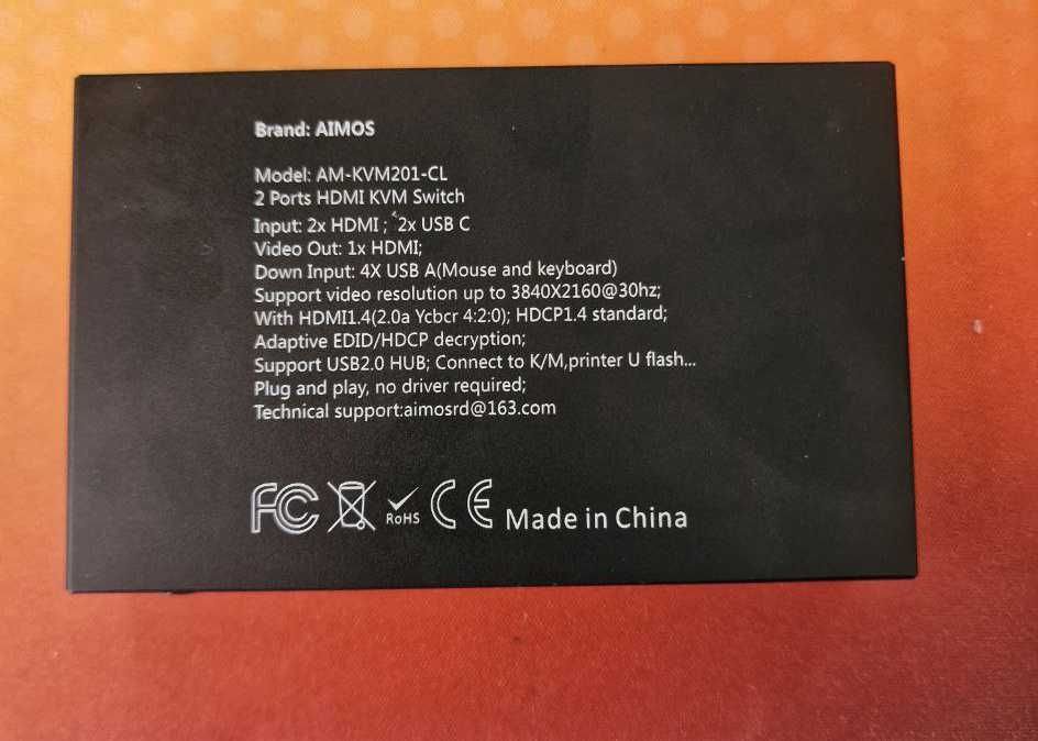 KVM switch AIMOS, usb, hdmi