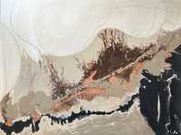 Abstrakcja akryl „Wygasle wulkany”