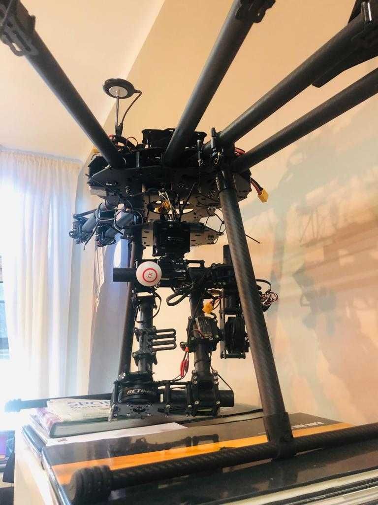 dron octocopter tarot t15, gimbal, 2x radio graupner