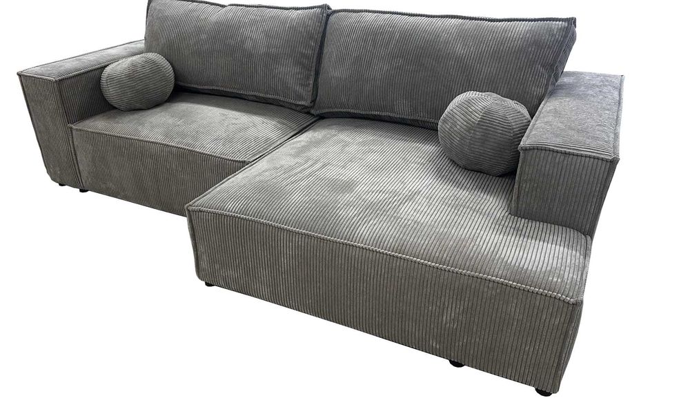 Narożnik rozkładany COBO L mini 255 cm sztruks funkcja spania