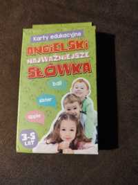 karty edukacyjne angielski najważniejsze słówka 3 - 5 lat