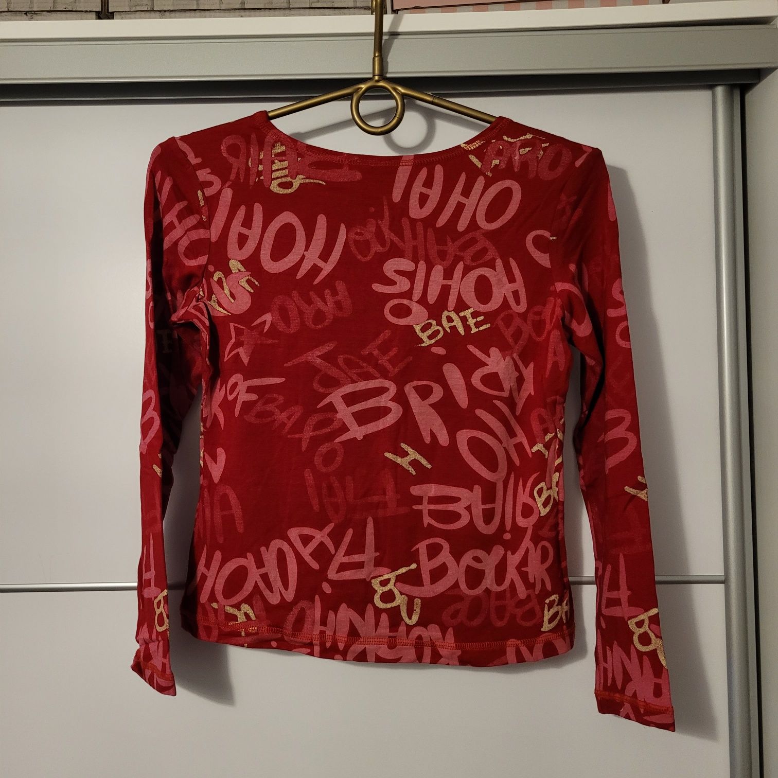Vintage Dolce & Gabbana bluzka z długim rękawem z napisami