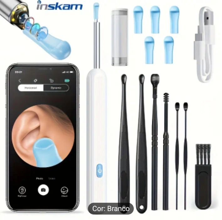 Kit limpeza ouvidos câmara e luz