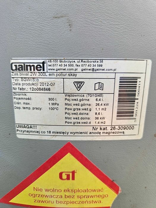 Zbiornik CWU 300 l