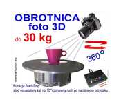 EKSPOZYTOR - Obrotnica Foto 3D - do 30 kg Regulacje-Funkcje