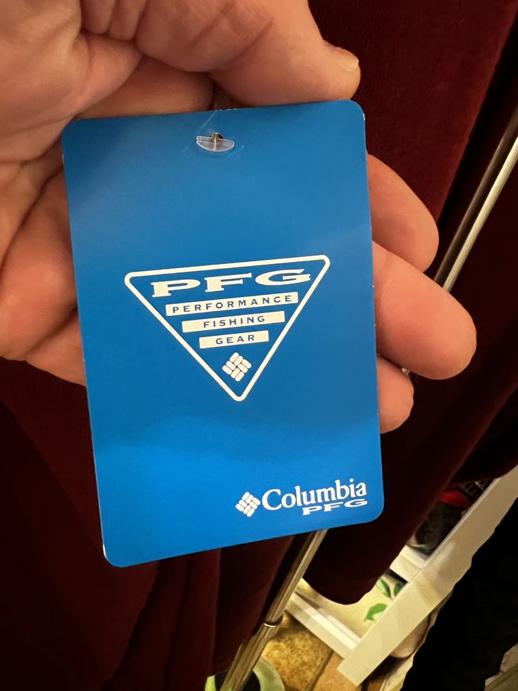 Кофта світшот чоловіча Columbia PFG червона бордова
