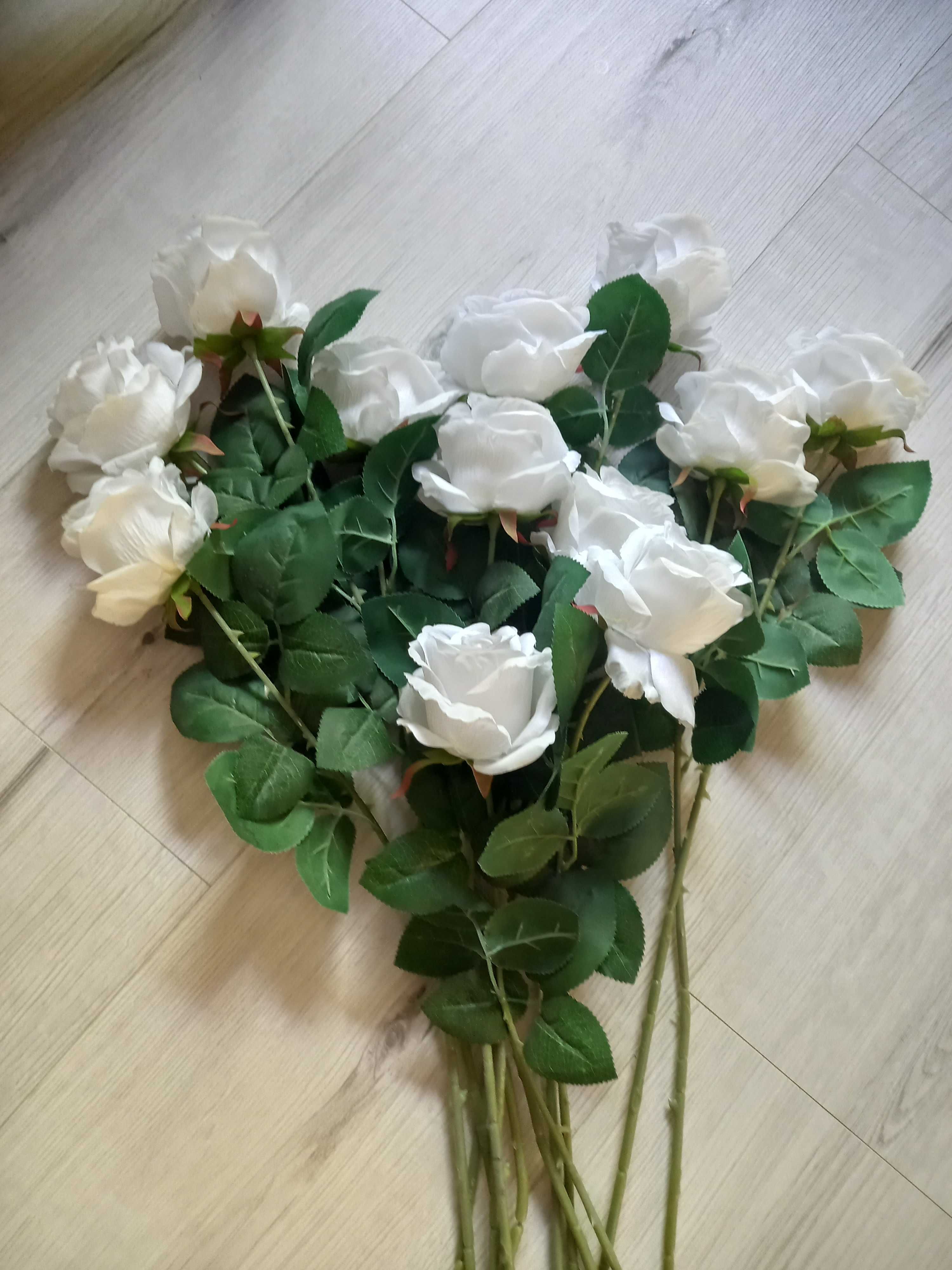 Róże biale wysokie 12szt