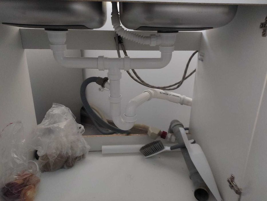 Zlewozmywak z szafką i baterią - KOMPLET - wym. 80x50x86cm