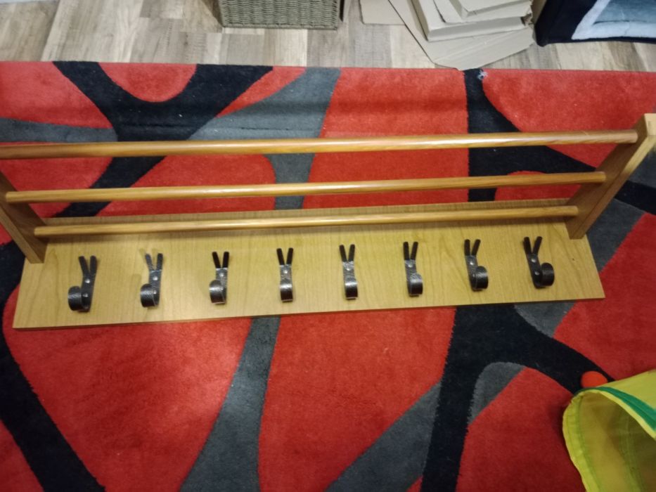 Wieszak ścienny prl retro vintage stary