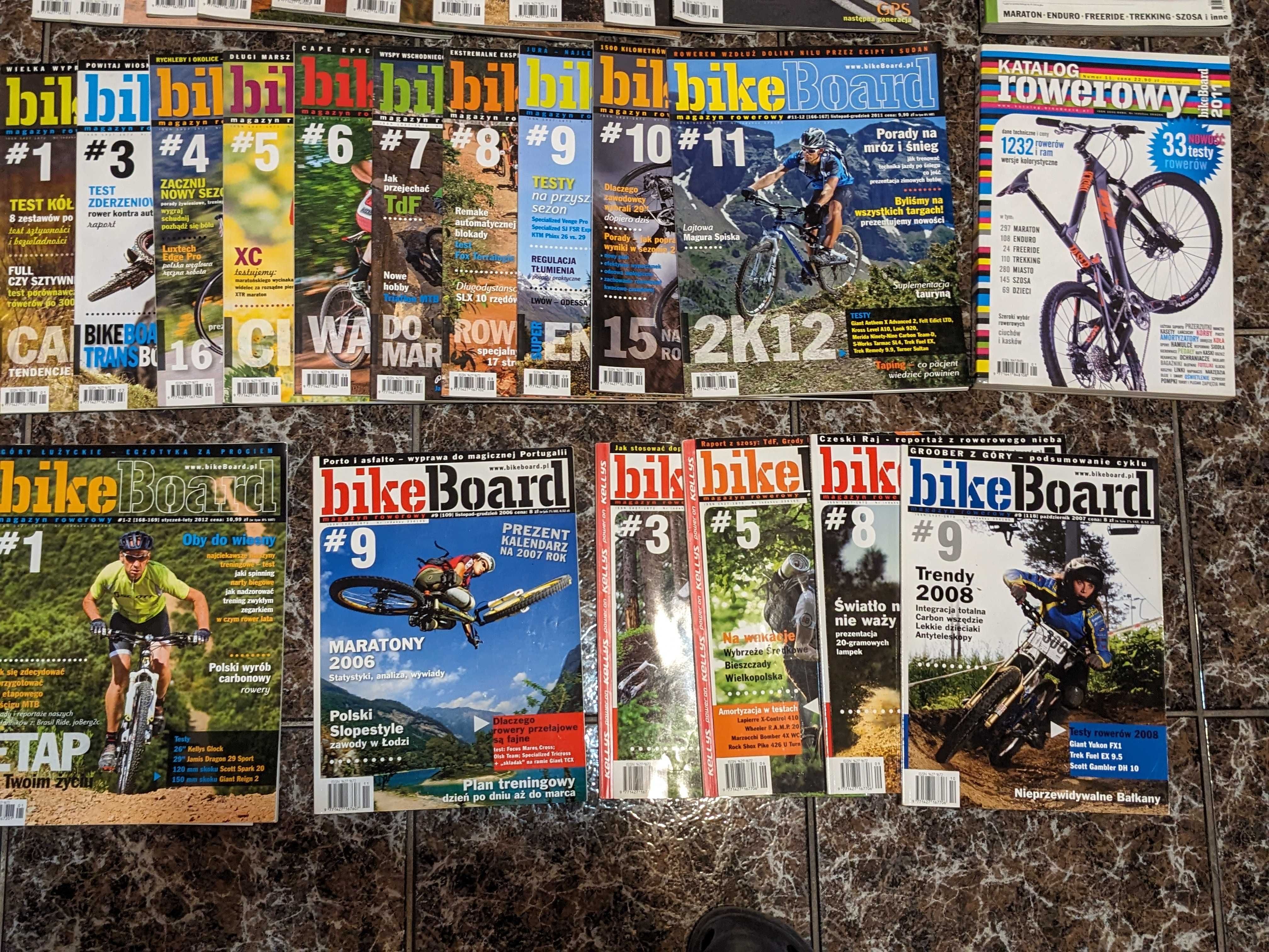 Bikeboard bike board czasopismo + katalogi, lata 2006 - 2012