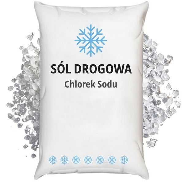SÓL drogowa z ANTYZBRYLACZEM Chlorek Sodu TONA worki po 25kg