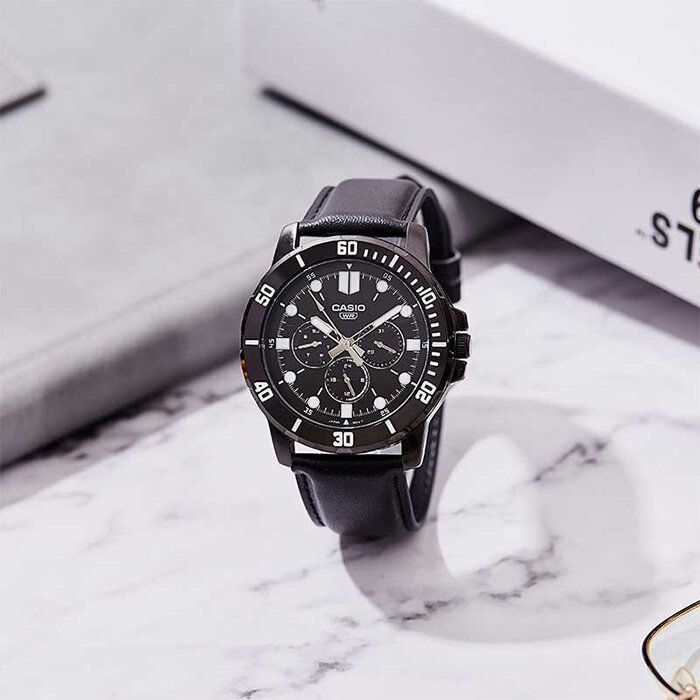 Zegarek Męski Casio Z Chronografem Mtp-Vd300Bl-1E + Box