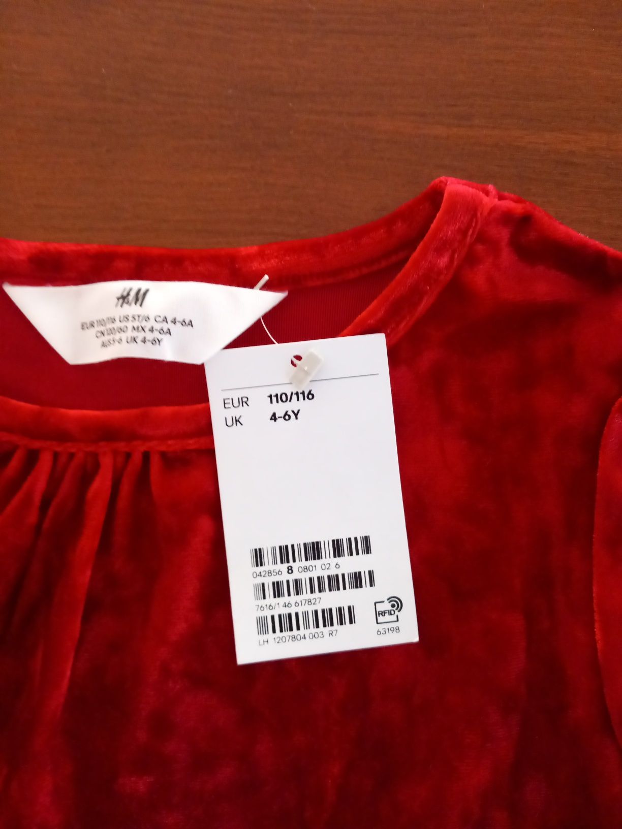 Nowa bluzka czerwona H&M 110 116