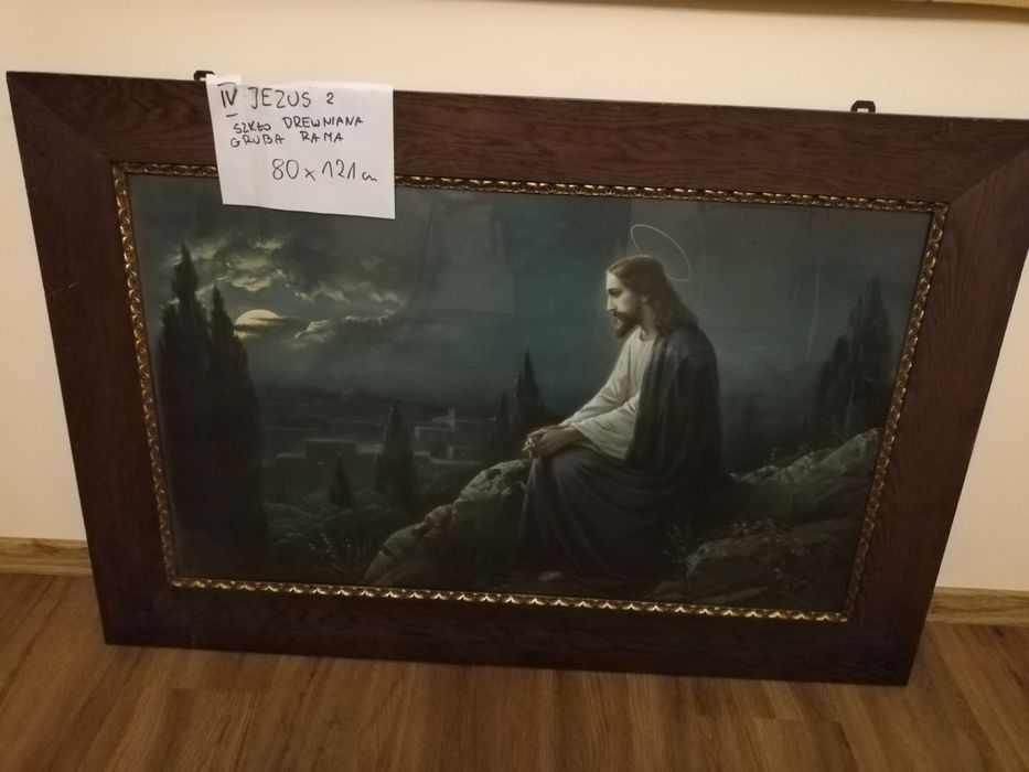 Obraz Jezus drewniana rama 80x122 cm