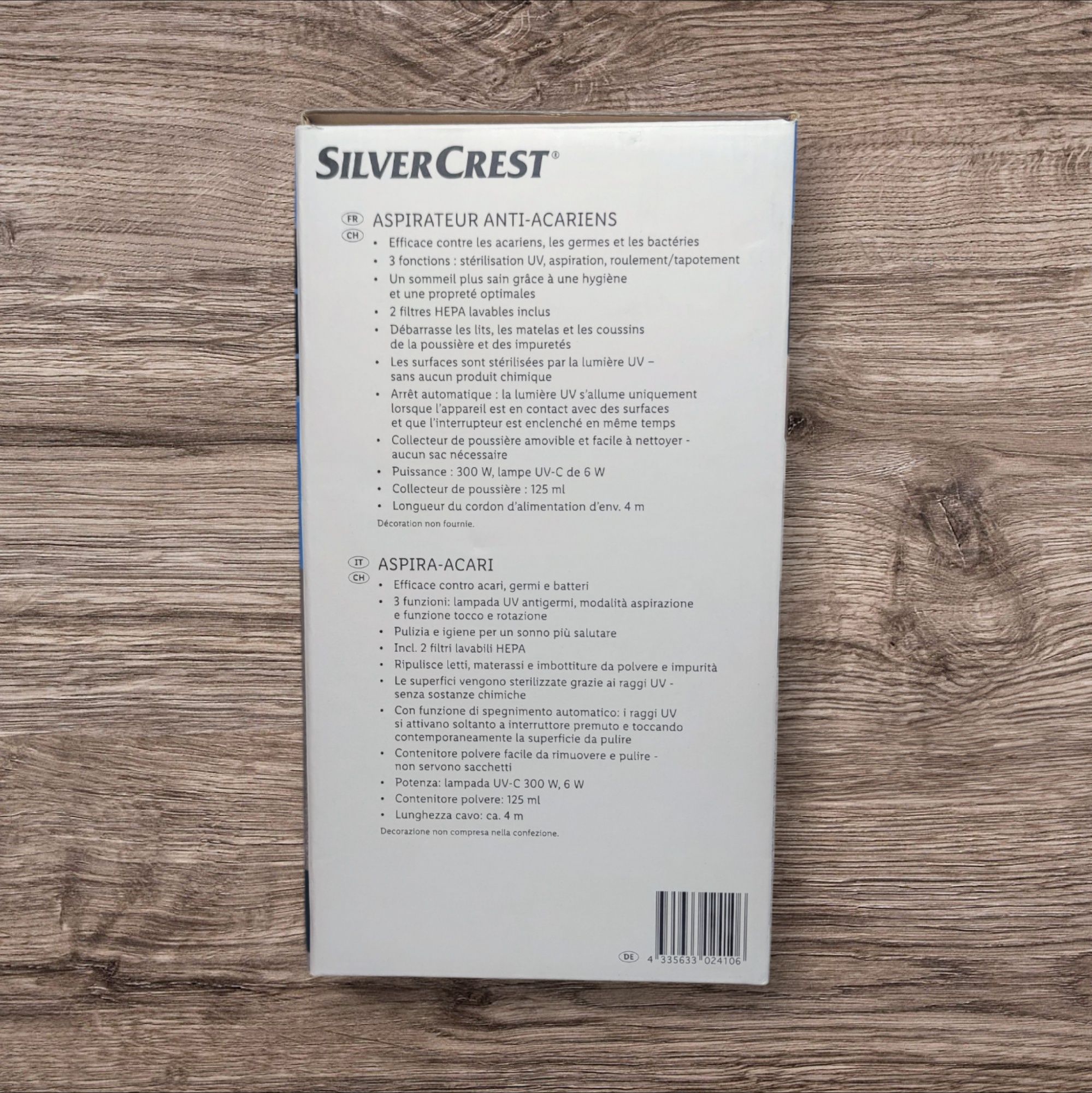 Odkurzacz do usuwania roztoczy SilverCrest