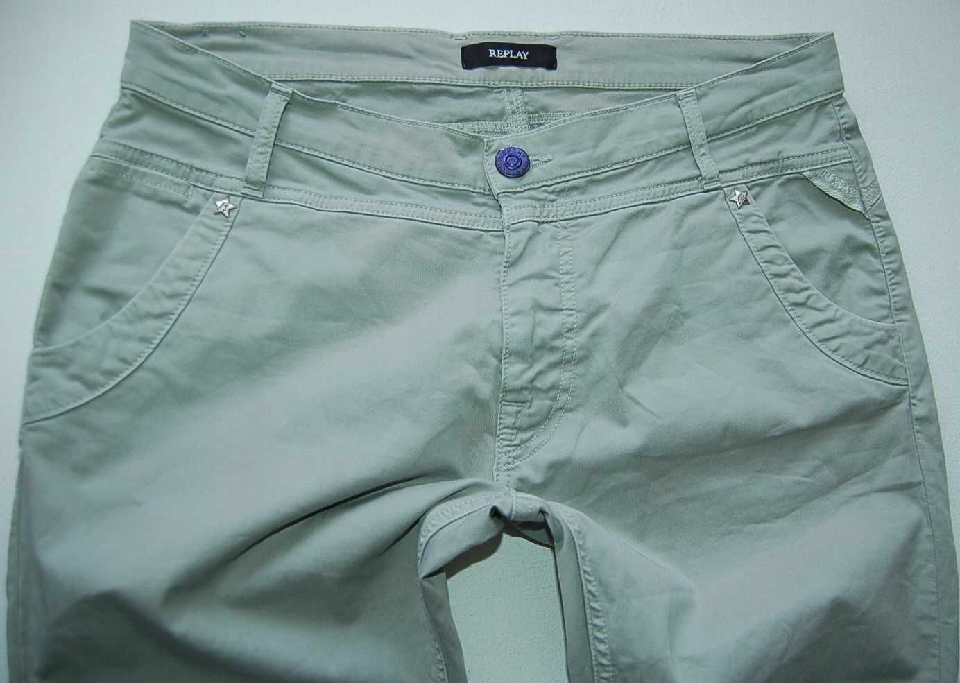 REPLAY DENICE W29 L30 J.NOWE CHINOS slim Z elastanem 4T28