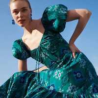 Розкішна максі сукня M&S бірюзова літня котонова платье хлопковое лето