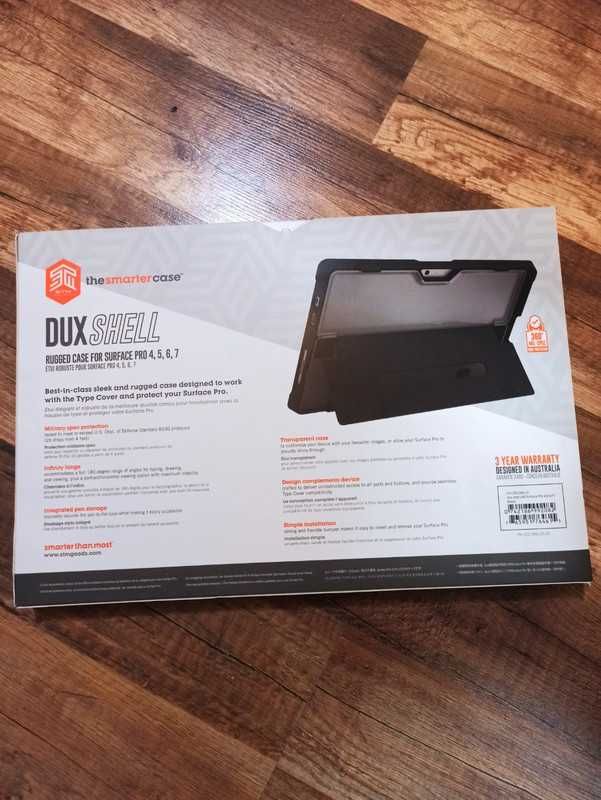 STM Dux Shell Etui PANCERNE czarne Microsoft Surface Pro 4 5 6 7 Black