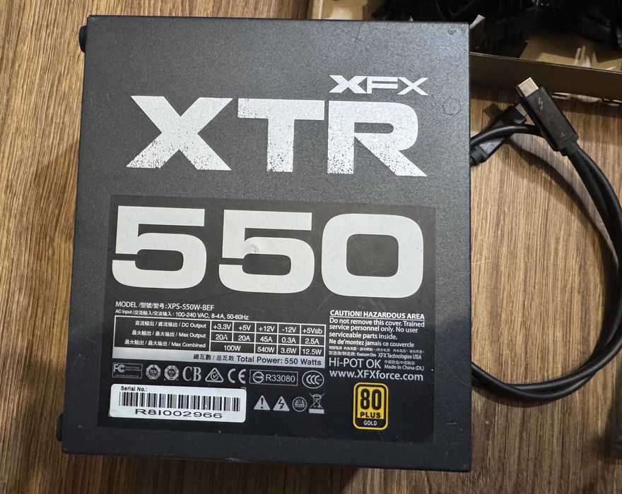 Zestaw stacja dokująca eGPU UT3G USB4 TB3 TB4 + zasilacz XFX XTR 550W