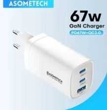 Зарядний пристрій Toocki GaN 67w для смартфонів і ноутбуків, Asometech