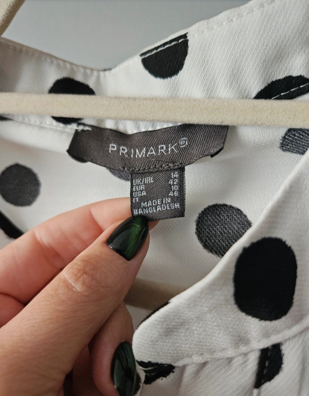 Luźna bluzka kropki grochy Primark