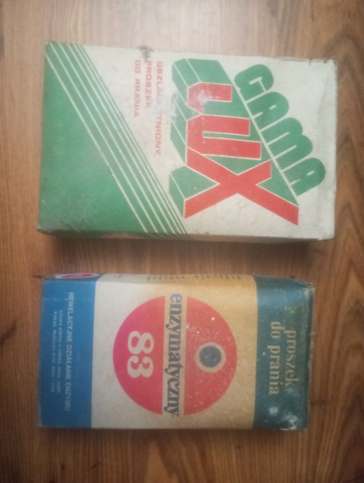 2 stare proszki gama lux pamiątki PRL-u