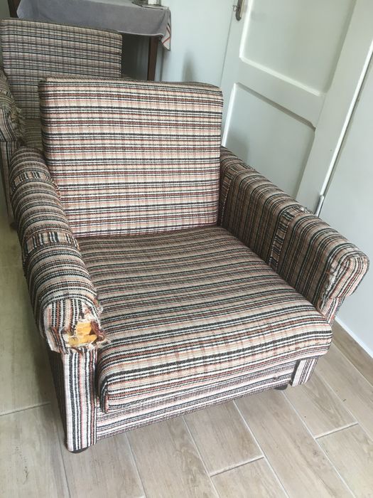 Fotele PRL, do renowacji, meble Słupsk, 2 szt.