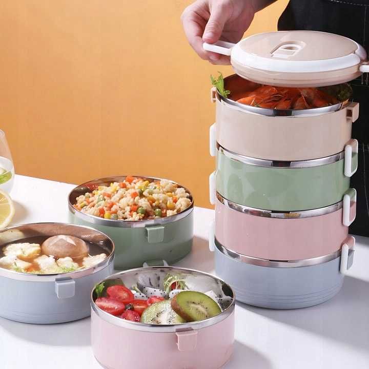 Lunchbox Termos Obiadowy Pojemnik Termiczny Na Żywność Zupę 4 Miski