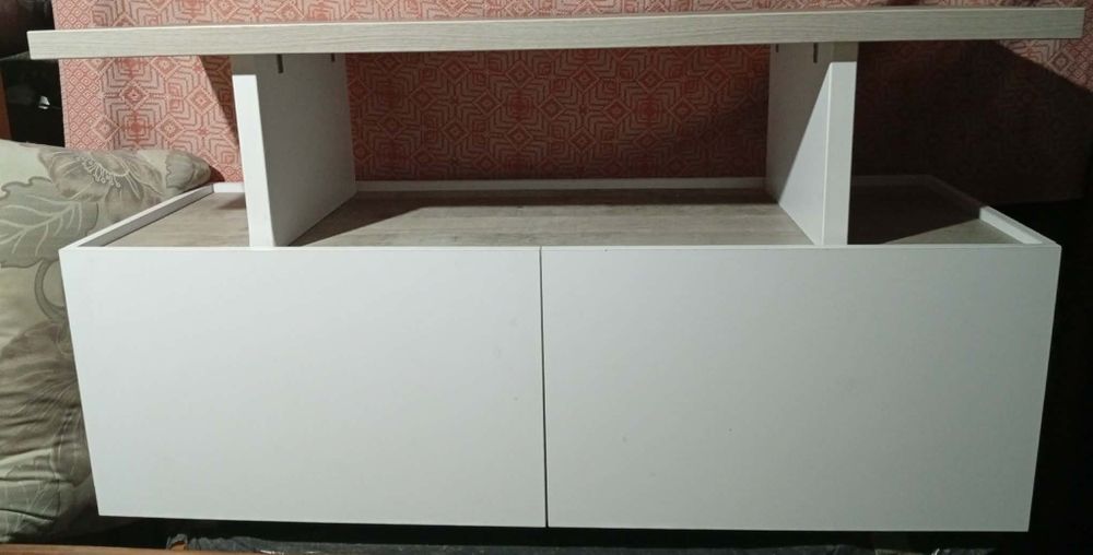 Комод-тумба білий + сірий дуб у гарному стані