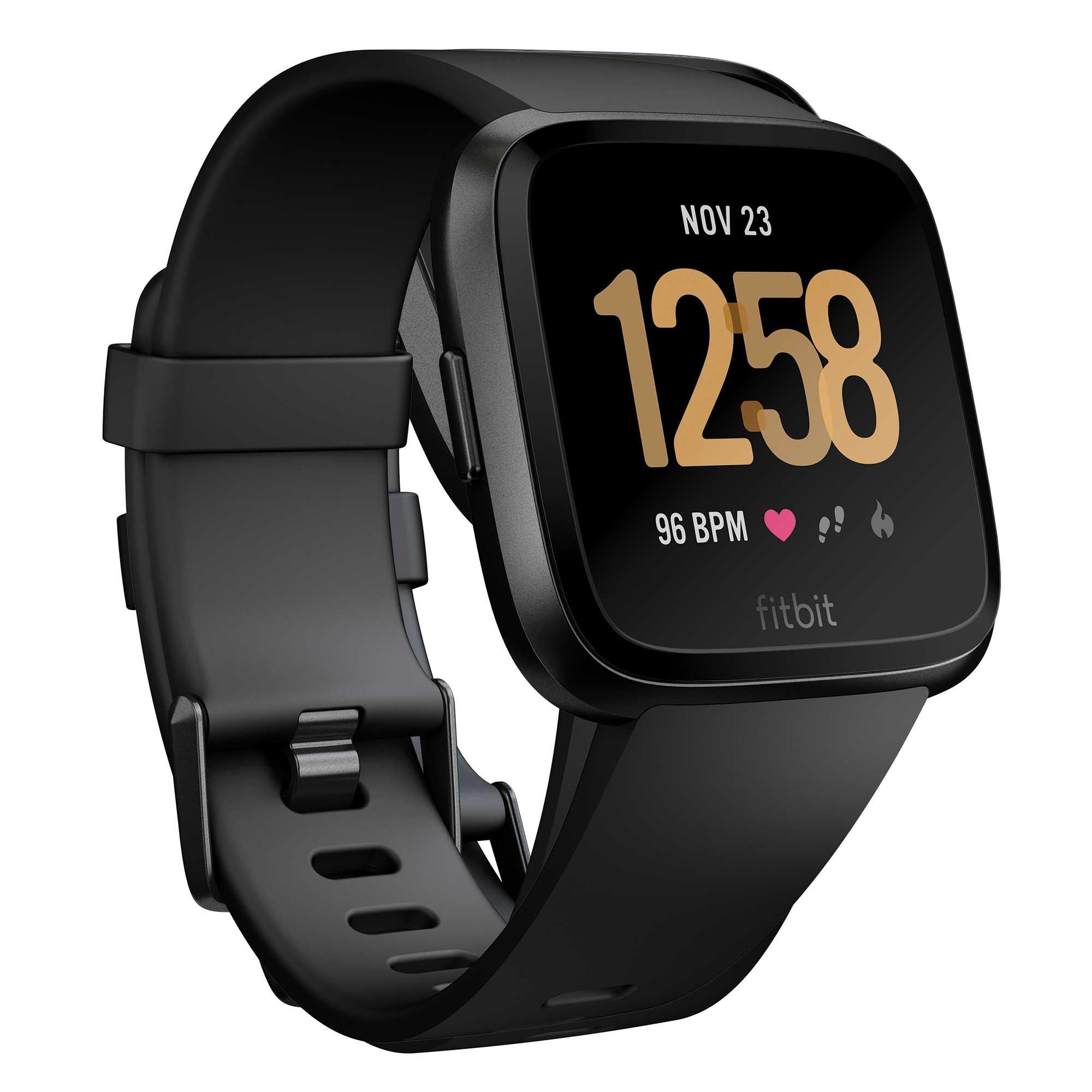 Smartwatch com Sensor Cardio Pulso Corrida Versa Preto +