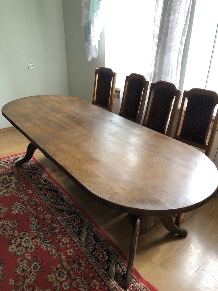 Стіл стол великий деревяний