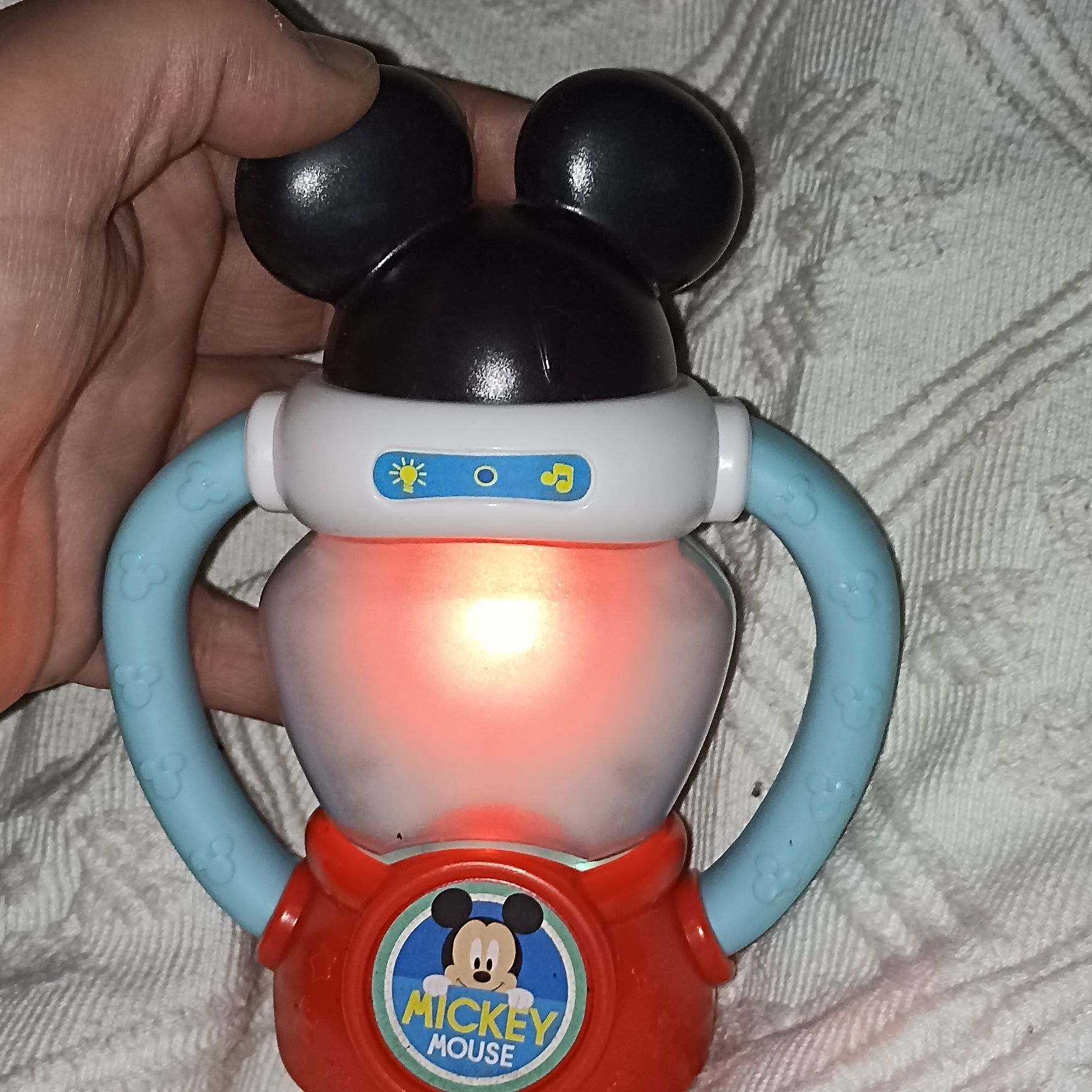 Lanterna várias cores e sons para criança adormecer do Mickey Mouse