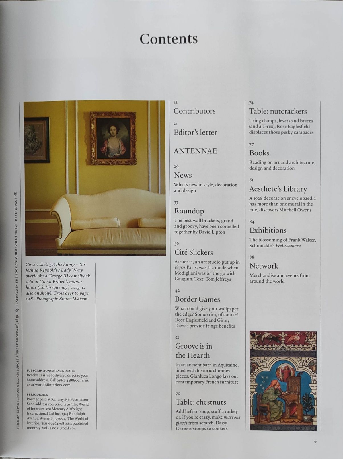 Magazyn World Of Interiors Świat Wnętrz 11 '23 rzeźba, wystrój, design