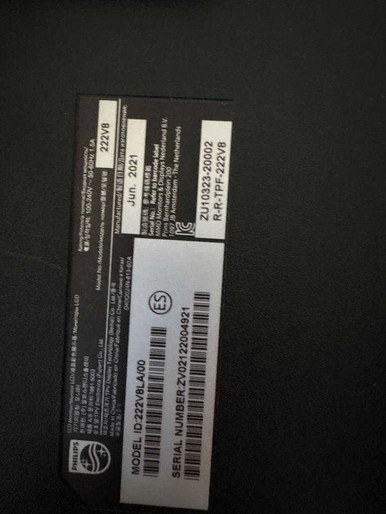 Monitor Philips 222V8LA/00 matryca ekran