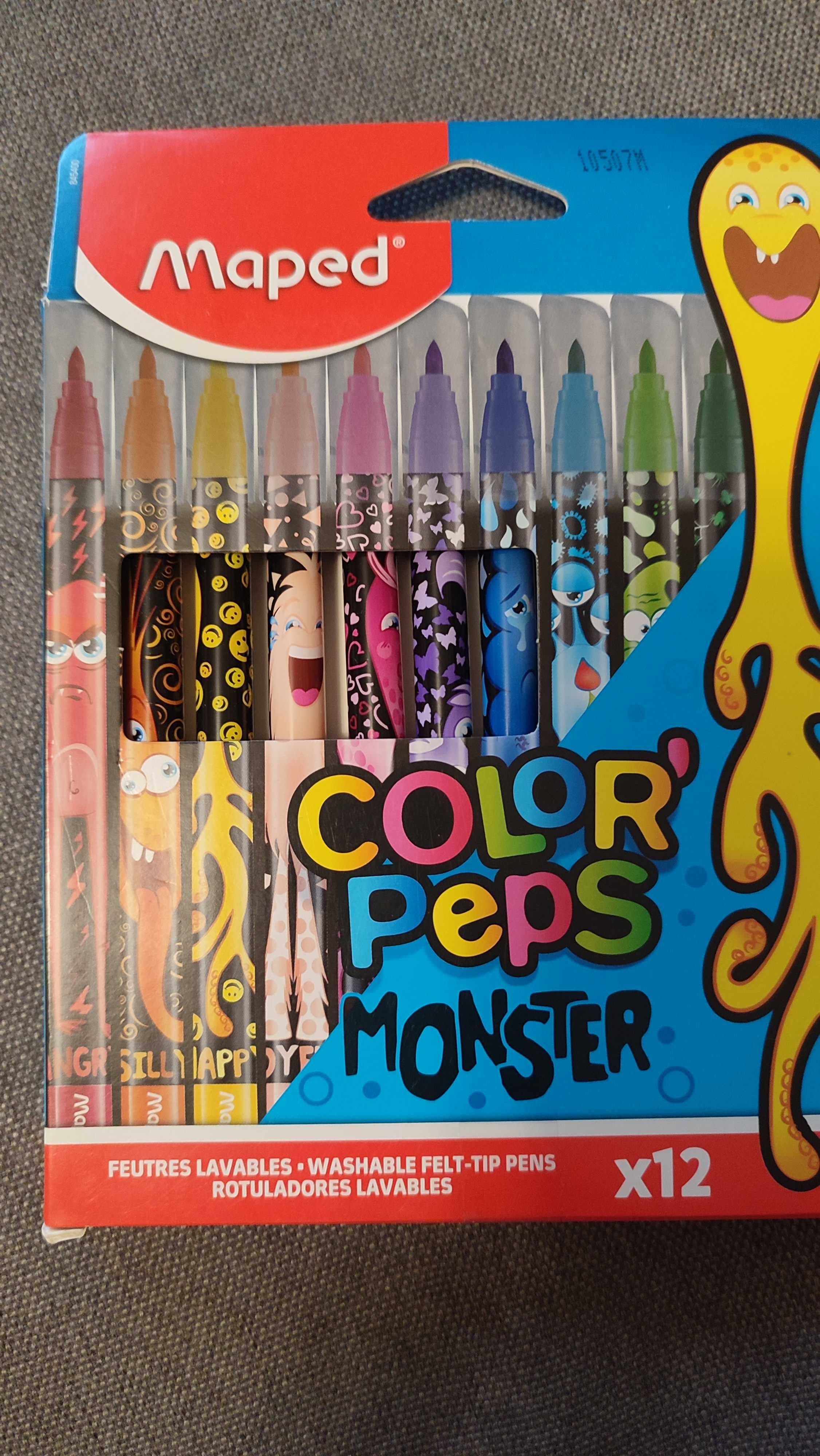 Фломастери Washable Maped Color Peps Monster 12 кольорів (MP.845400)