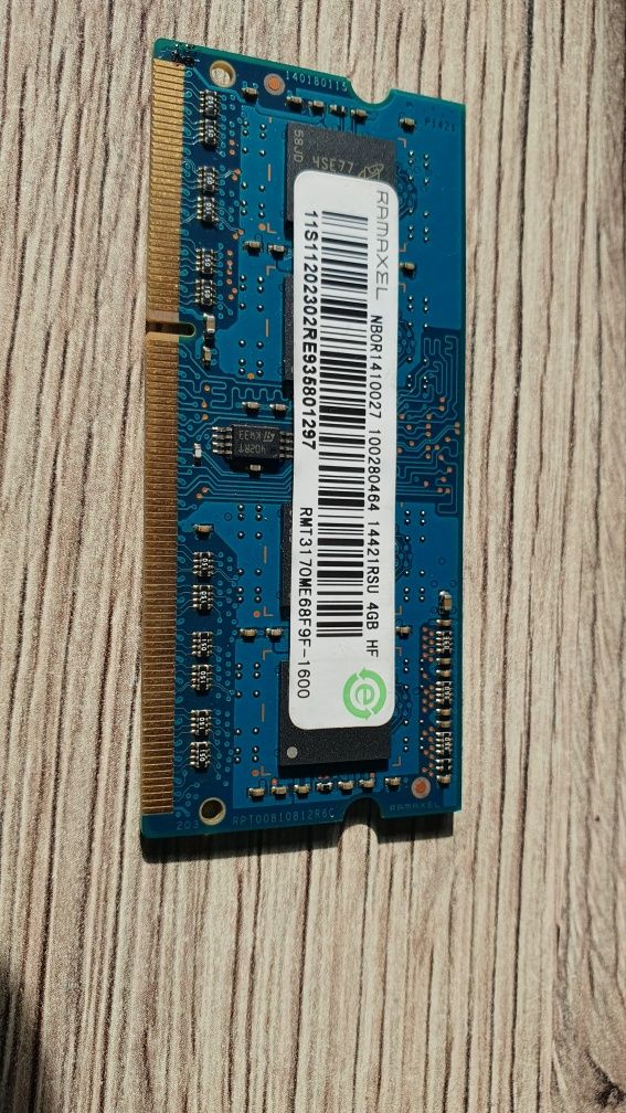 Pamięć RAM DDR3 4GB  RAMAXEL RMT3170ME68F9F-1600