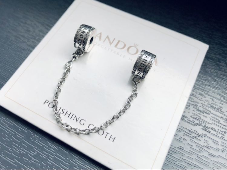 Łancuszek zabezpieczajacy charms do bransoletki srebro s924 Pandora