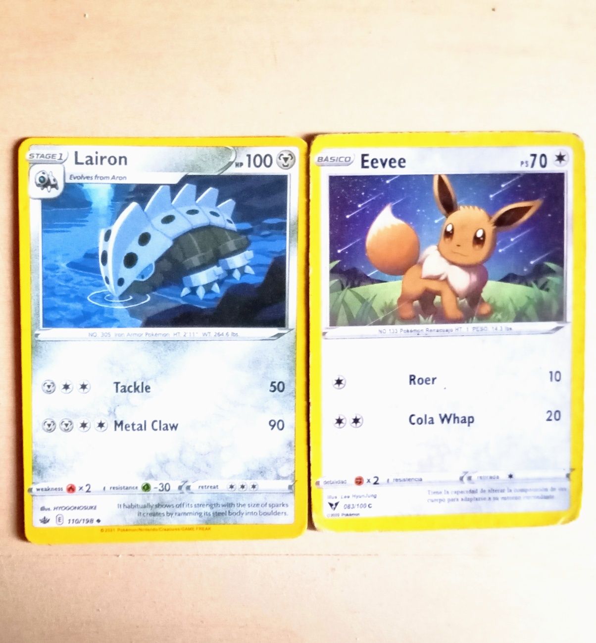 Cartas Pokémon 2021.