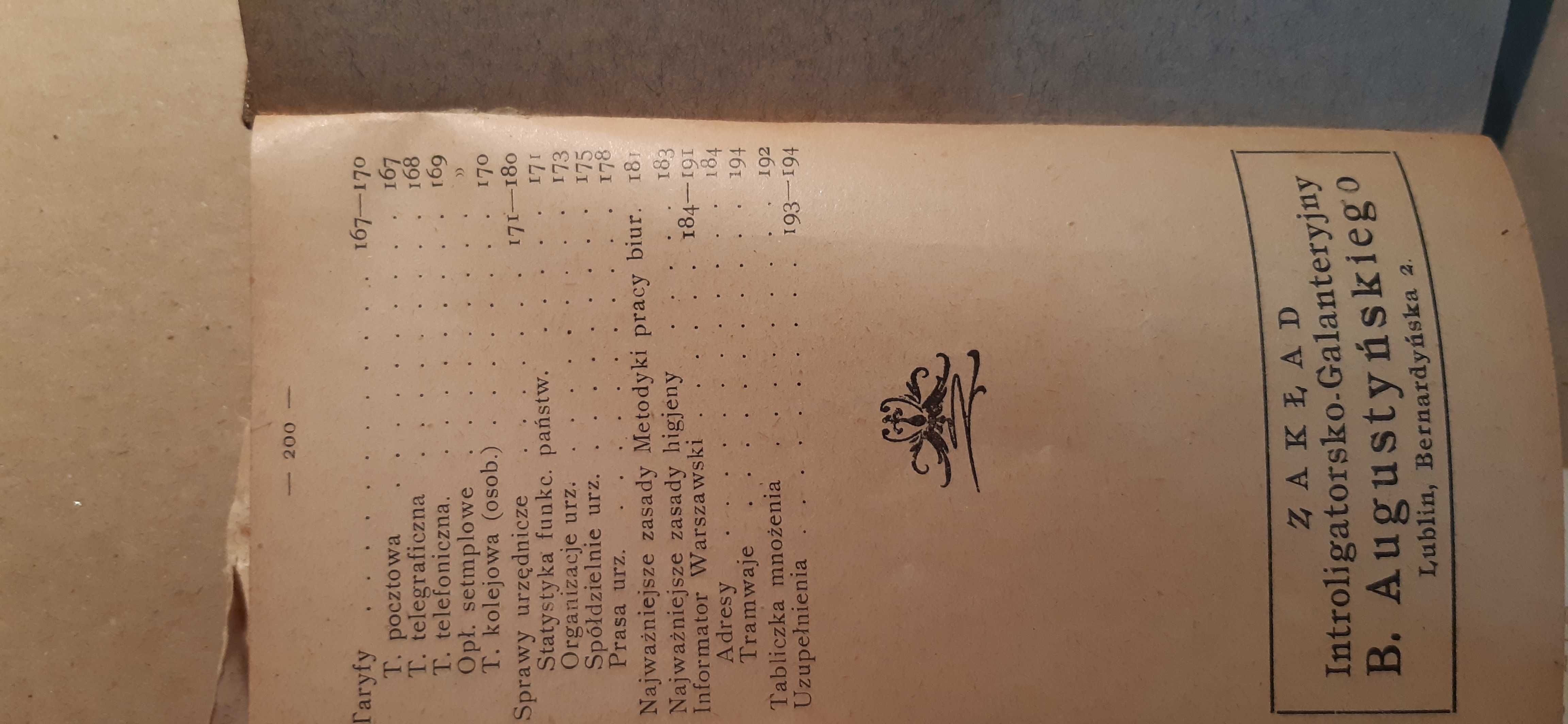 stara książka informator urzędnika 1925rok, rzadkość