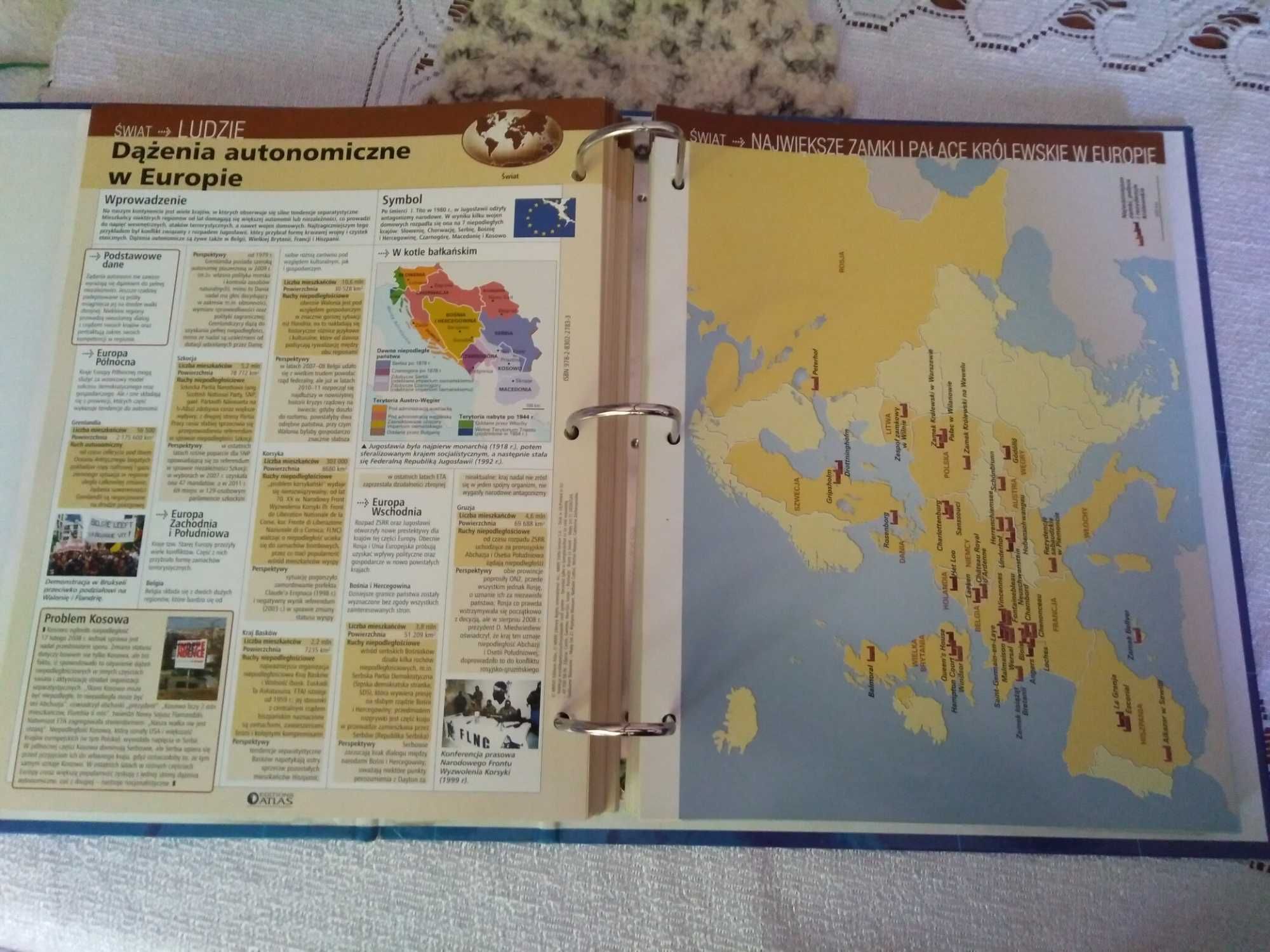 3 tomy segregatory atlas świata Editions Atlas