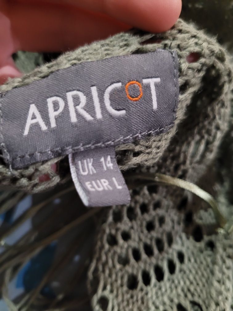 Ażurowy kardigan oversize boho Apricot