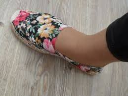 espadryle cosidoamano floral