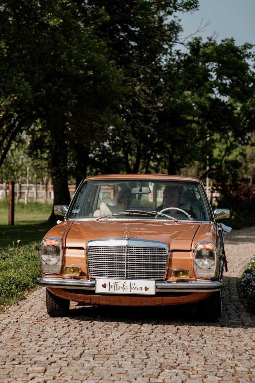 Złoty Mercedes W115 do ślubu :)