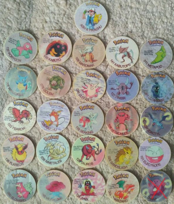 ностальгія з 90-х: рідкісні фішки (кепси) покемон та інші